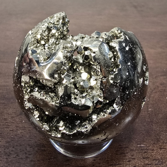 Pyrite Crystal Sphere 49mm - Picture 5 of 17